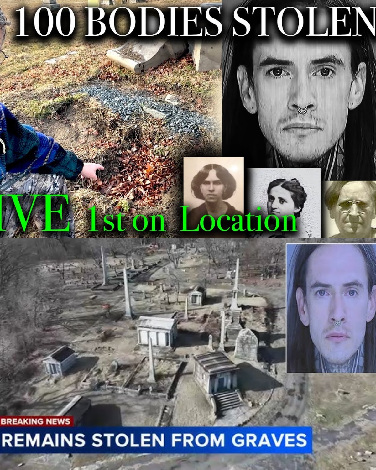 100 Bodies Just Stolen – LIVE 1st On Location at Mount Moriah Cemetery. Ghoul – Jonathan Gerlach.