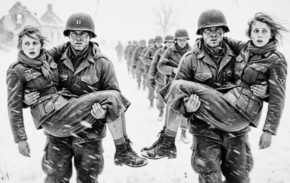 “They’ll Leave Us to Freeze” — German Women POWs Carried by U.S. Soldiers in a Blizzard