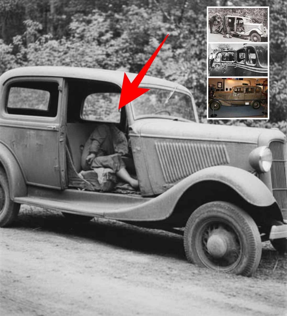 The Day Bonnie & Clyde’s Ford Finally Stopped: What the Bullet‑Riddled Car Photo Doesn’t Let You Romanticize Anymore