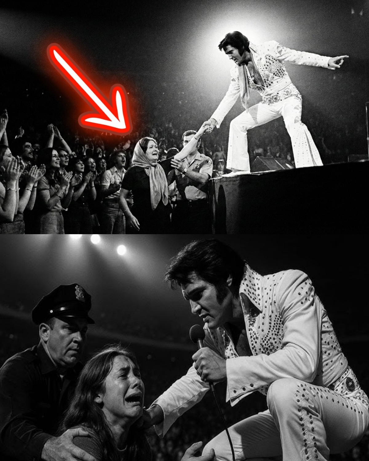 Security Tried to Remove a Crying Woman From Elvis’s Show — Elvis’s Reaction Changed Everything