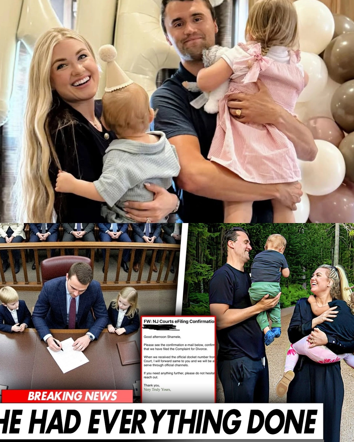 Charlie Kirk’s Final Email Reveals He Was Going To DIVORCE Erika Over Paternity Of Their Kids